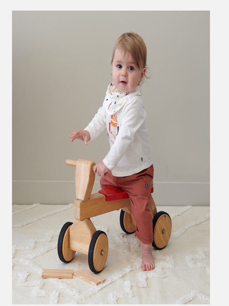 TEE SHIRT BAVOIR PANTALON GONZAGUE MAILLE NAISSANCE Rouge - Kiabi