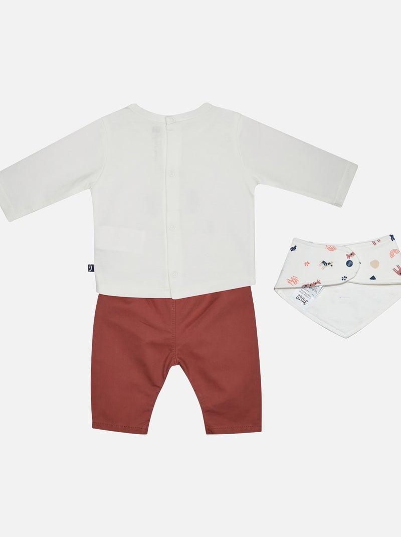 TEE SHIRT BAVOIR PANTALON GONZAGUE MAILLE NAISSANCE Rouge - Kiabi