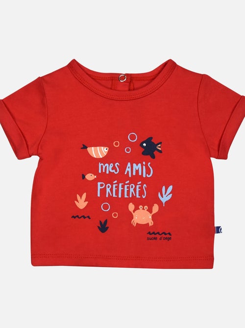 TEE SHIRT BAVOIR SHORT GAEL MAILLE NAISSANCE - Kiabi