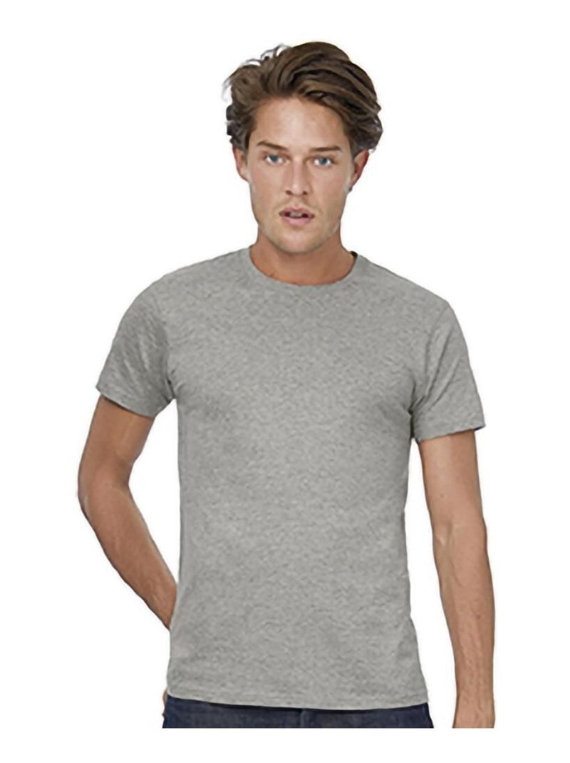 Tee-shirt B&C Mens #E150 Gris chiné - Kiabi