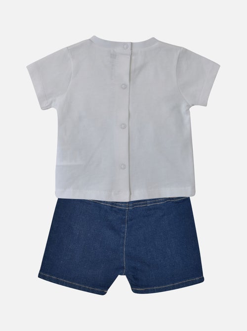 TEE SHIRT BERMUDA EN JEAN EDOUARD - Kiabi