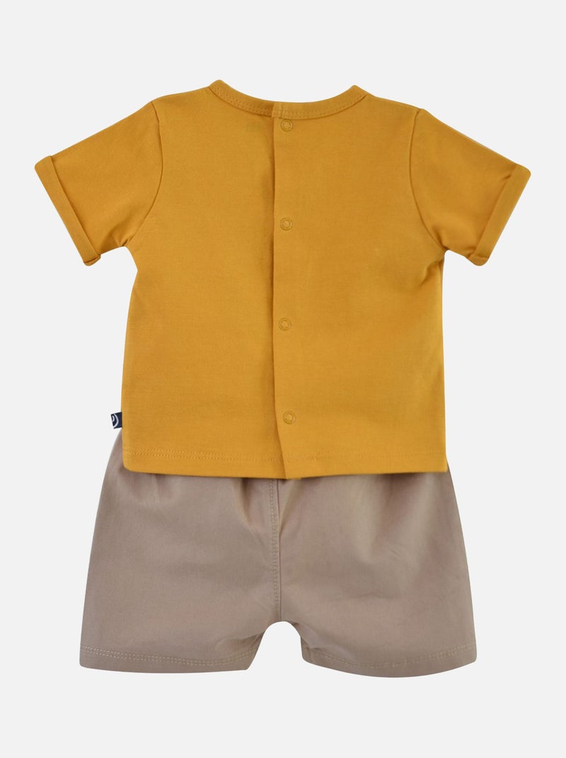 TEE SHIRT BERMUDA ENRICO BEBE Jaune - Kiabi