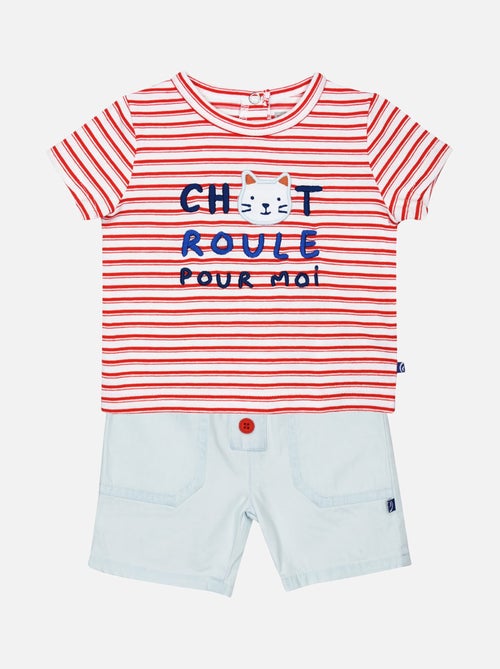 TEE SHIRT BERMUDA GEOFFREY BEBE - Kiabi