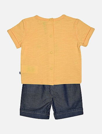 TEE SHIRT BERMUDA GEORGY MANCHES COURTES BEBE