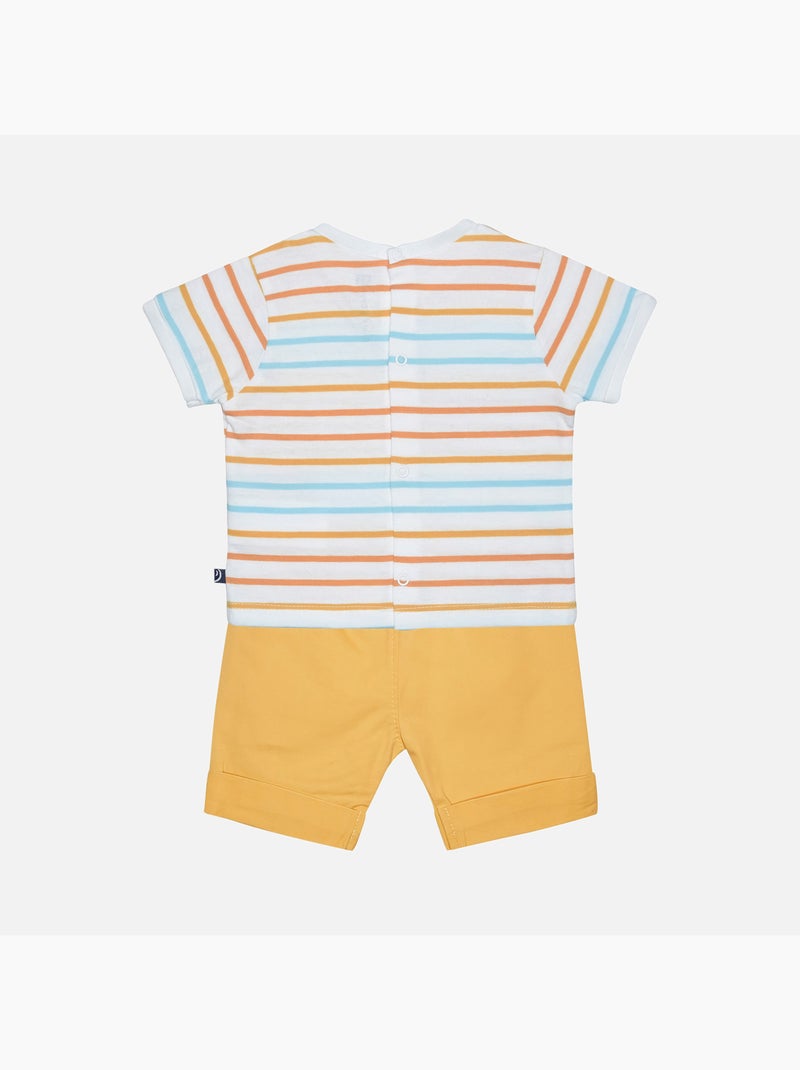 TEE SHIRT BERMUDA GILDAS BEBE Blanc - Kiabi