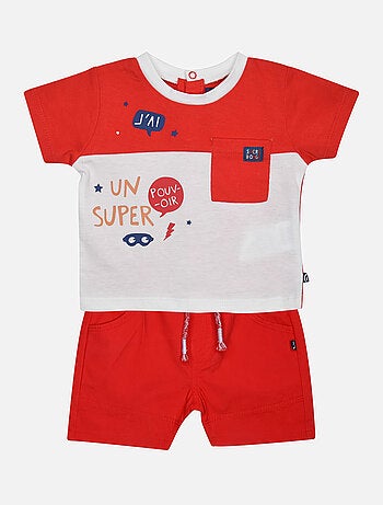 TEE SHIRT BERMUDA GREGORY MANCHES COURTES BEBE
