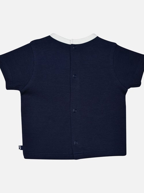 TEE SHIRT BERMUDA LILOUAN MAILLE FANTAISIE BEBE - Kiabi