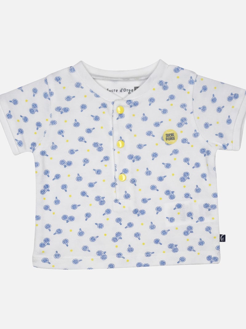 TEE SHIRT BERMUDA LOUIS MAILLE BEBE Blanc - Kiabi