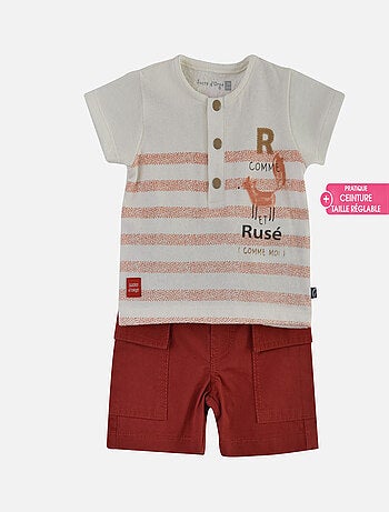 TEE SHIRT BERMUDA ROUGE EDMOND
