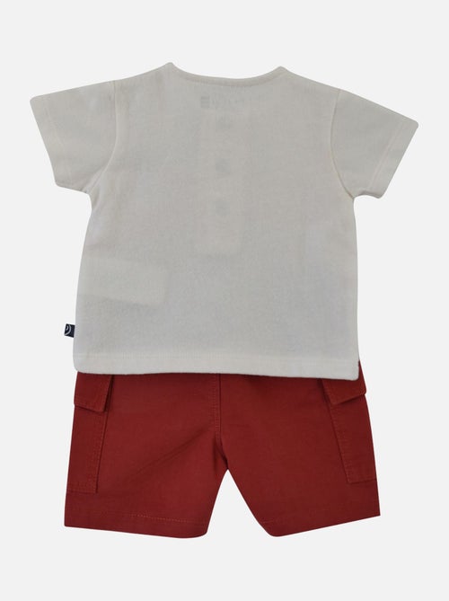 TEE SHIRT BERMUDA ROUGE EDMOND - Kiabi
