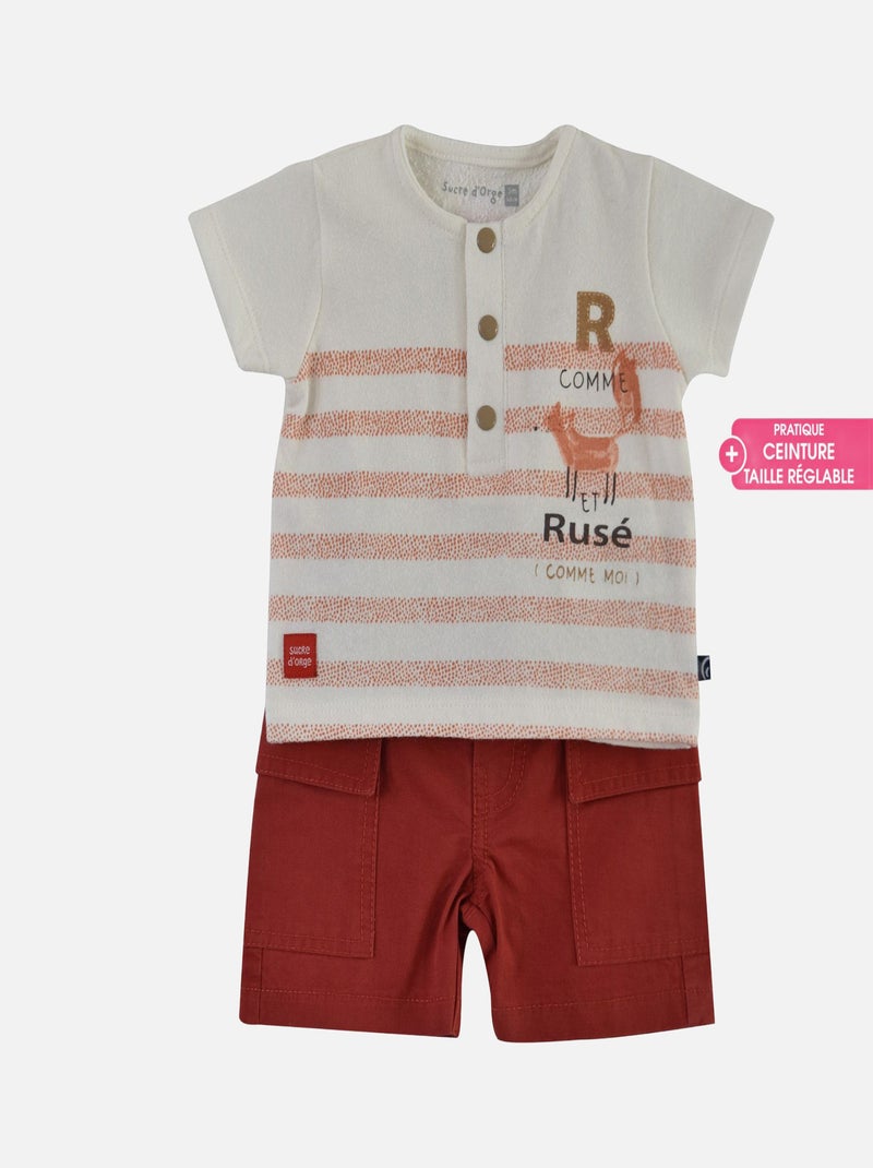 TEE SHIRT BERMUDA ROUGE EDMOND Beige - Kiabi