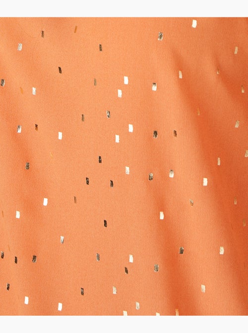 Tee-shirt bi-matière à motifs brillants, manches courtes - Damart - Kiabi