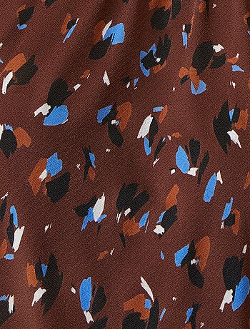 Tee-shirt bi-matière voile et crêpe recyclé, manches longues - damart