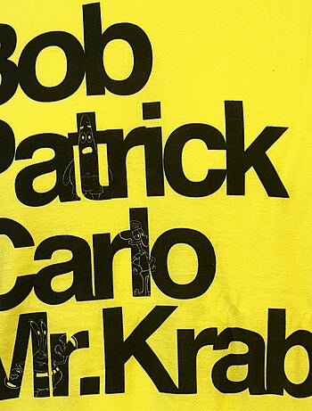 T-shirt Bob l'éponge noir taille L