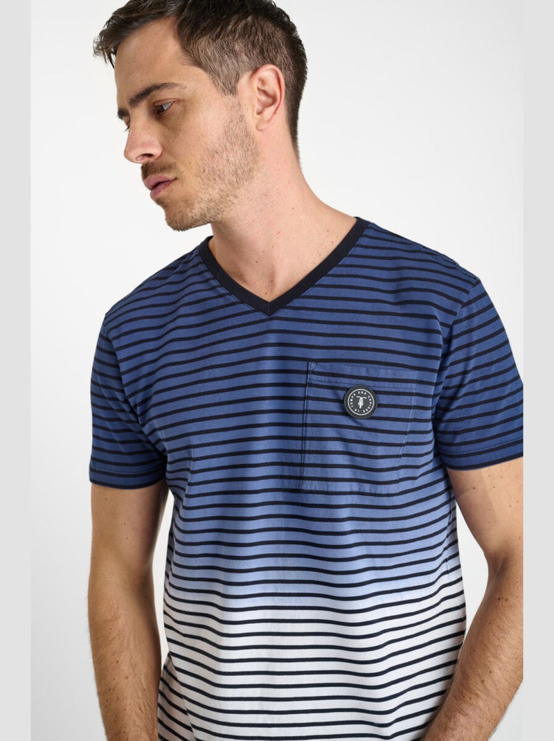 Tee-Shirt BOMAS 'Le Temps Des Cerises' Bleu - Kiabi