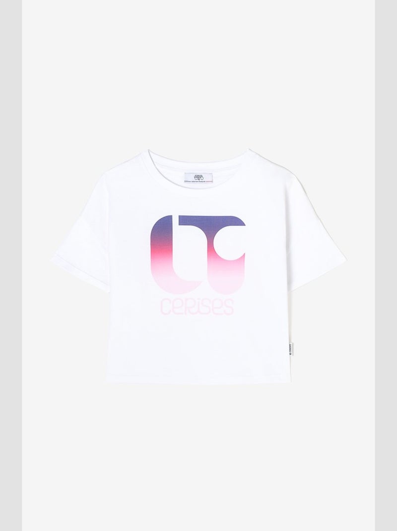 Tee-Shirt BREEVANG 'Le Temps Des Cerises' Blanc - Kiabi