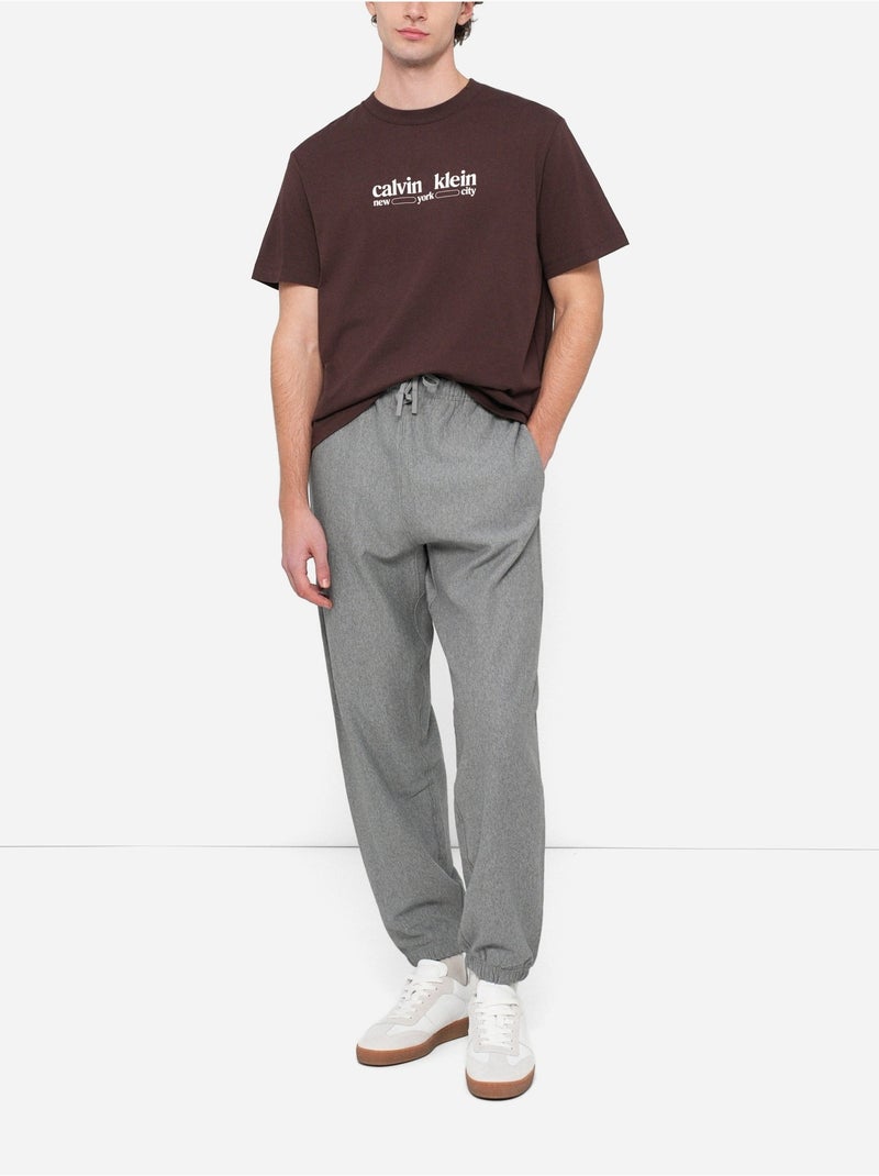 Tee Shirt Calvin Klein à manches courtes Marron - Kiabi