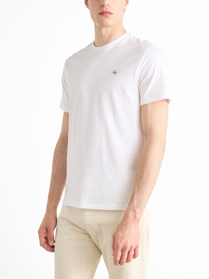Tee Shirt Calvin Klein Badge 30s classic tee Blanc - Kiabi