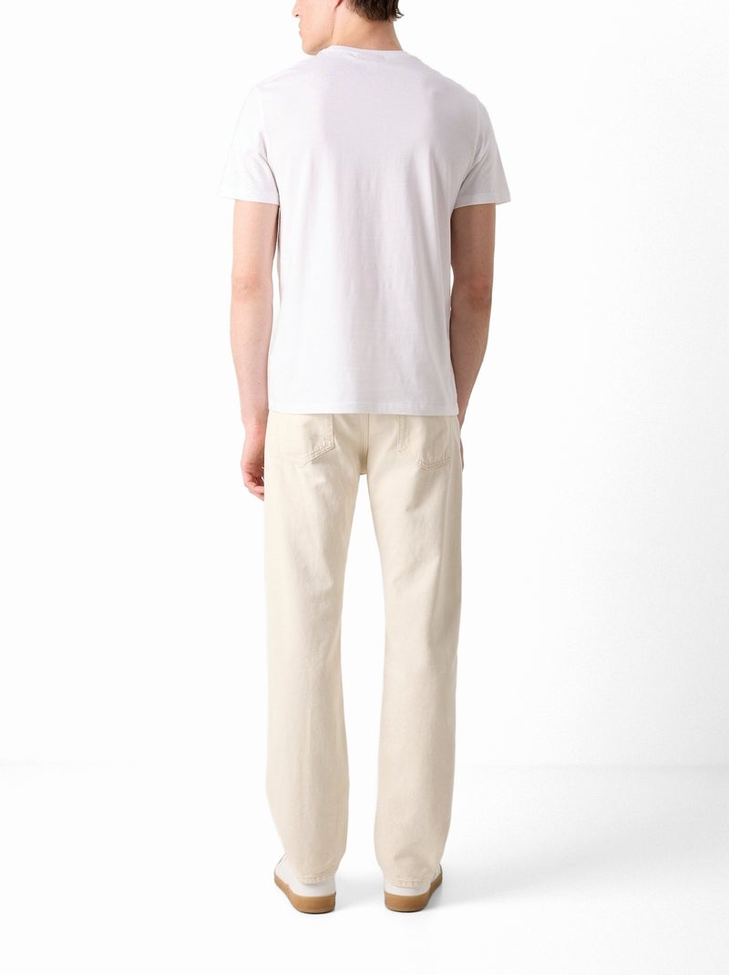 Tee Shirt Calvin Klein Badge 30s classic tee Blanc - Kiabi