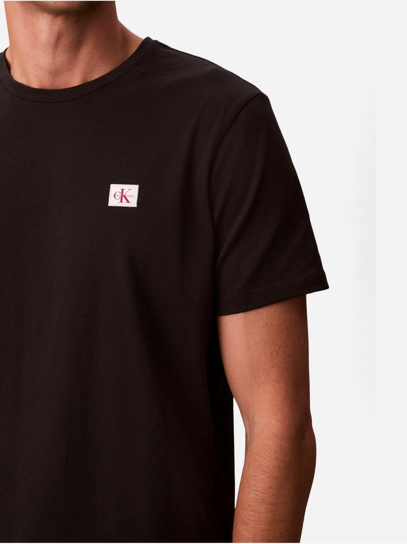 Tee Shirt Calvin Klein Badge 30s classic tee Noir - Kiabi