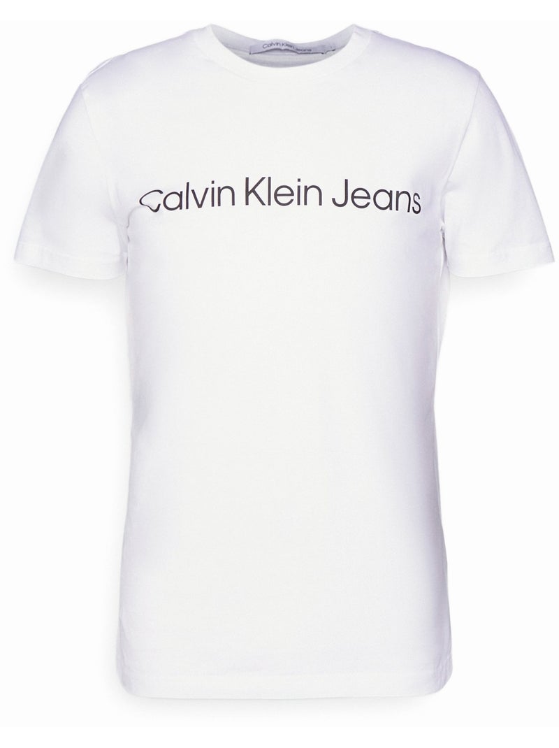 Tee Shirt Calvin Klein Core institutional logo slim tee Blanc - Kiabi
