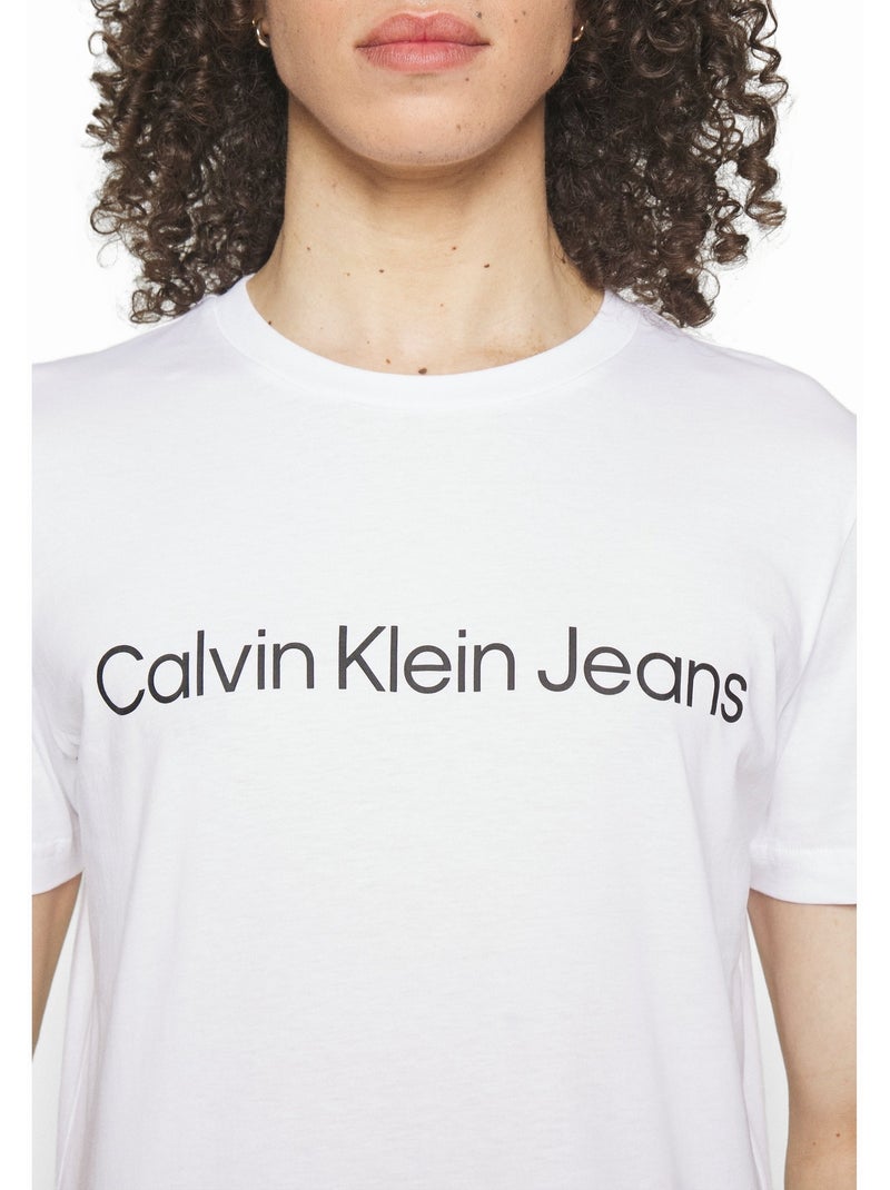 Tee Shirt Calvin Klein Core institutional logo slim tee Blanc - Kiabi