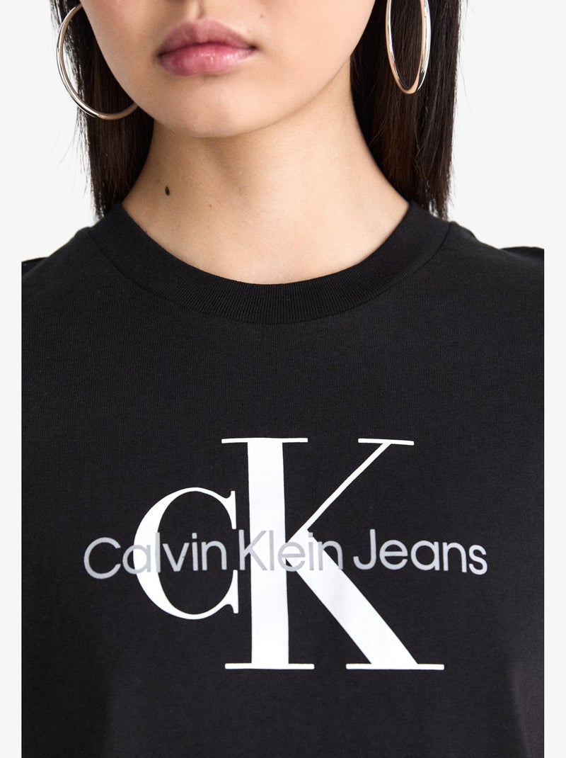 Tee Shirt Calvin Klein Core monogram regular Noir - Kiabi