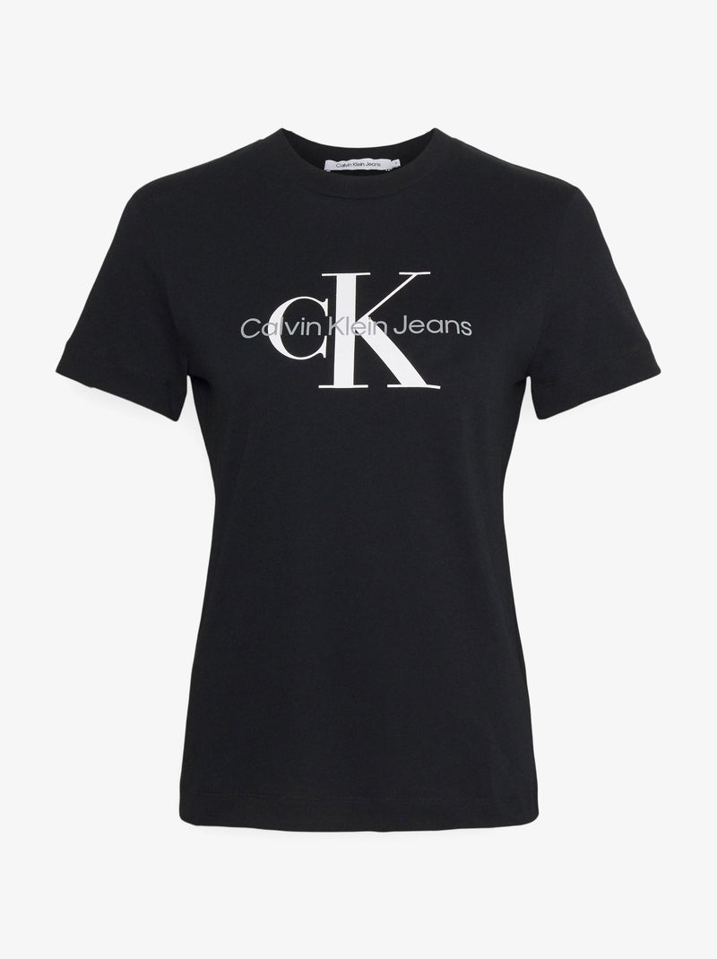 Tee Shirt Calvin Klein Core monogram regular Noir - Kiabi