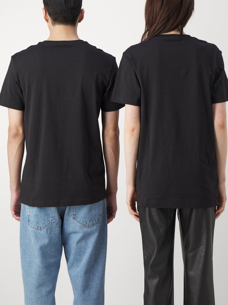 Tee Shirt Calvin Klein Disrupted outline monologo tee Noir - Kiabi