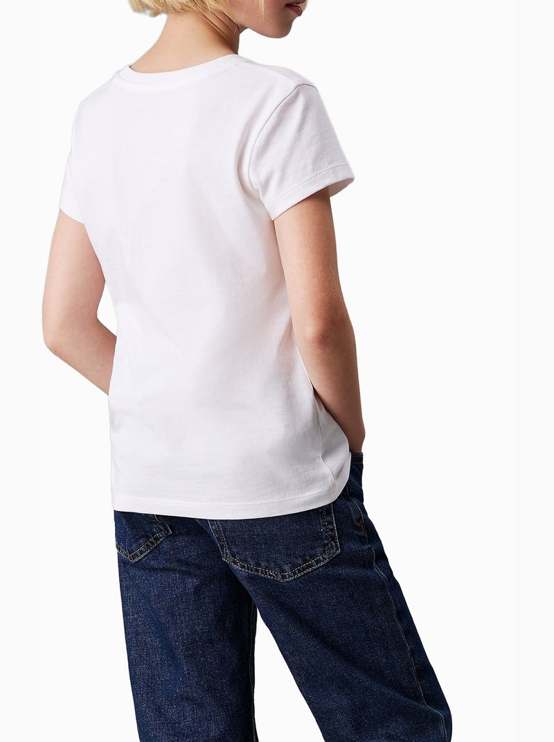 Tee shirt Calvin Klein manches courtes Blanc - Kiabi