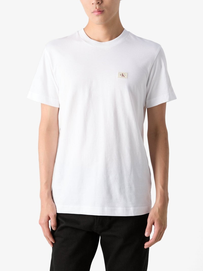Tee Shirt Calvin Klein manches courtes Blanc - Kiabi