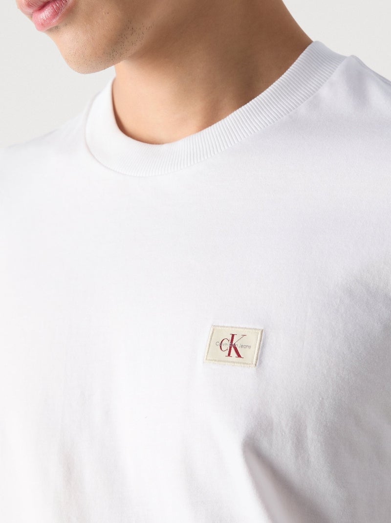 Tee Shirt Calvin Klein manches courtes Blanc - Kiabi