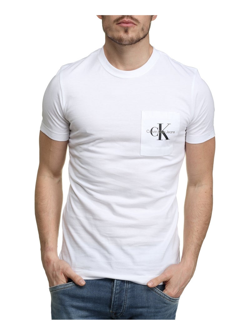 Tee Shirt Calvin Klein manches courtes Blanc - Kiabi