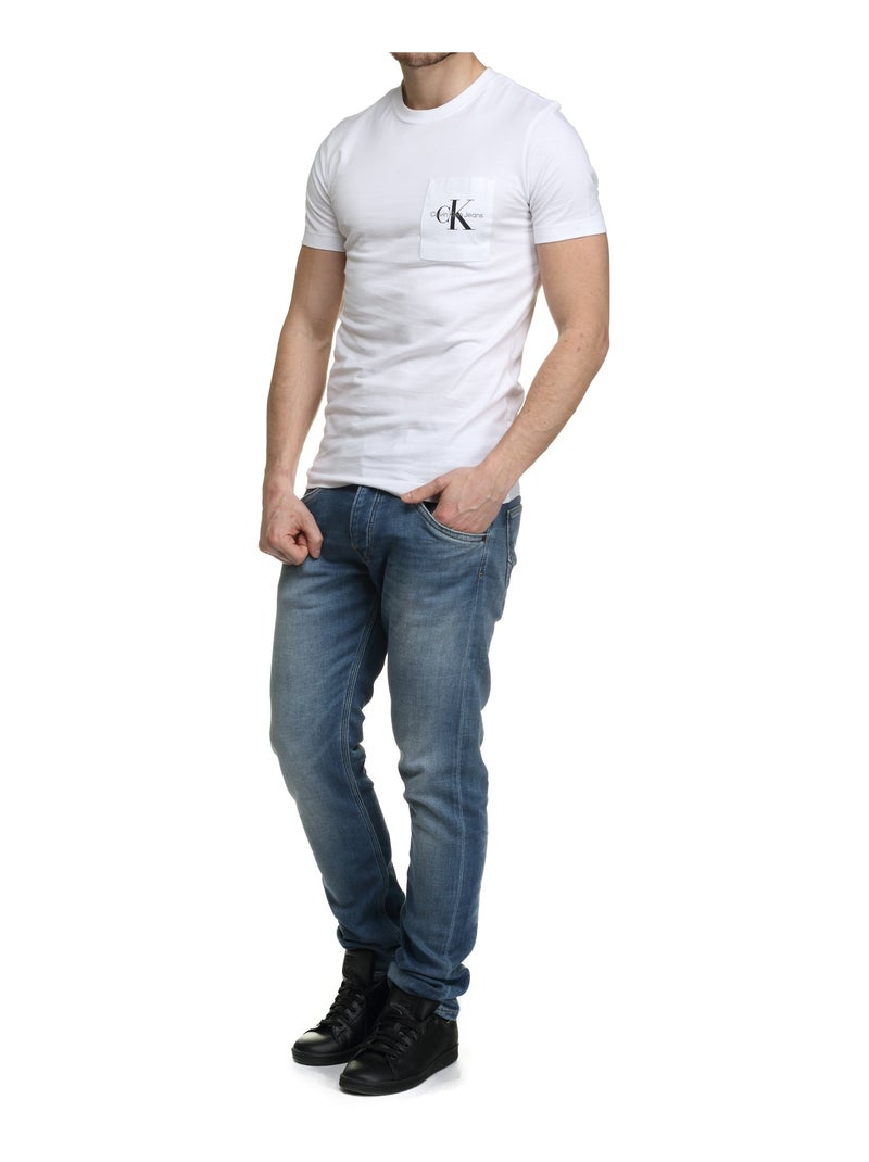 Tee Shirt Calvin Klein manches courtes Blanc - Kiabi