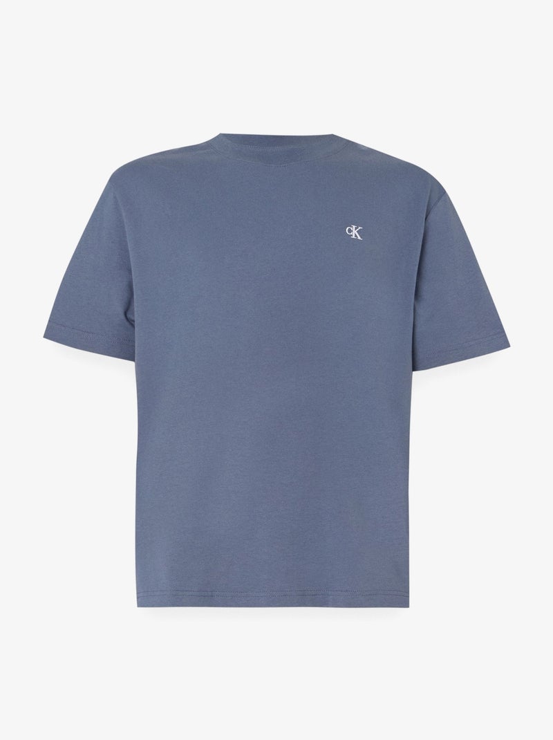 Tee Shirt Calvin Klein manches courtes Bleu - Kiabi