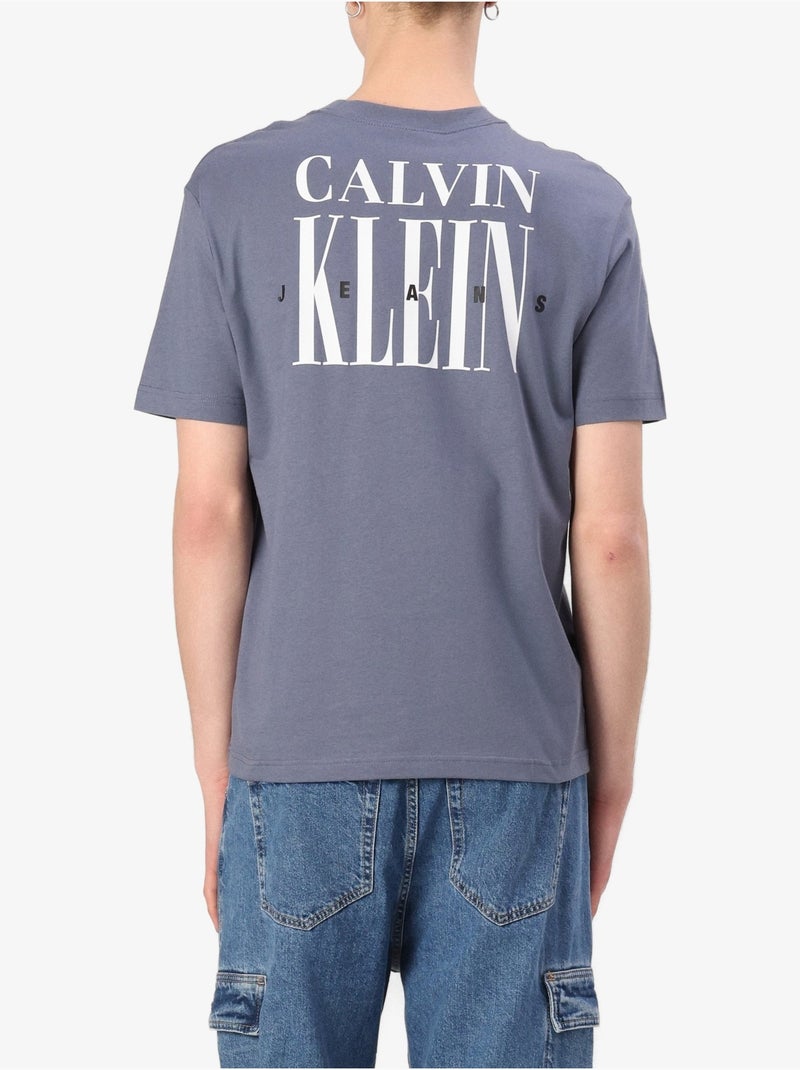 Tee Shirt Calvin Klein manches courtes Bleu - Kiabi