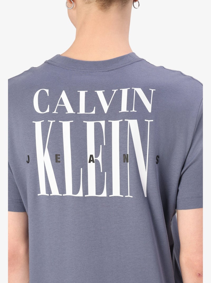 Tee Shirt Calvin Klein manches courtes Bleu - Kiabi