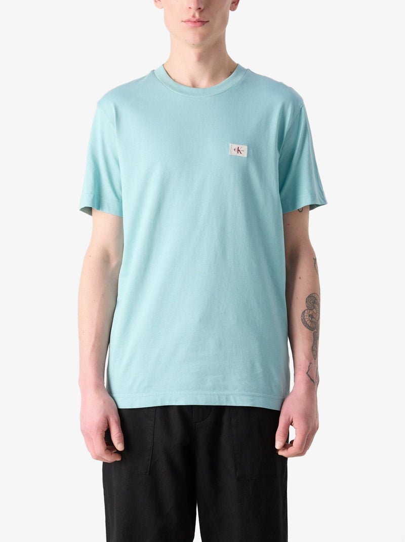Tee Shirt Calvin Klein manches courtes Bleu - Kiabi