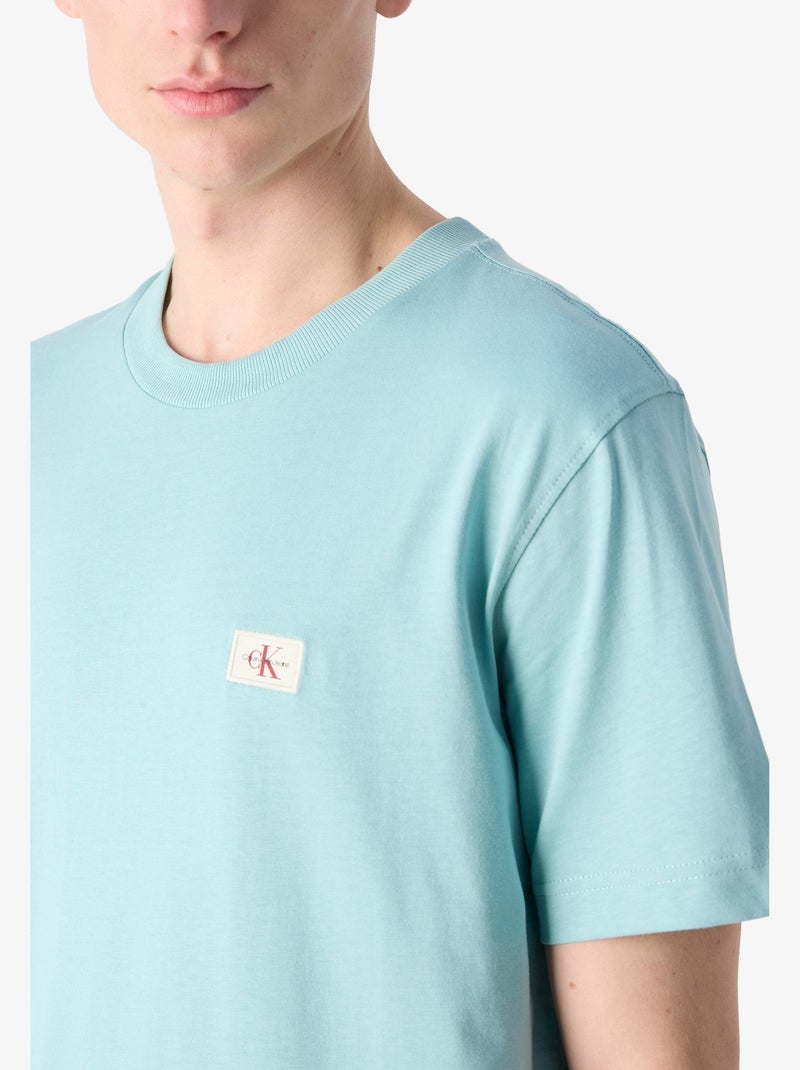 Tee Shirt Calvin Klein manches courtes Bleu - Kiabi