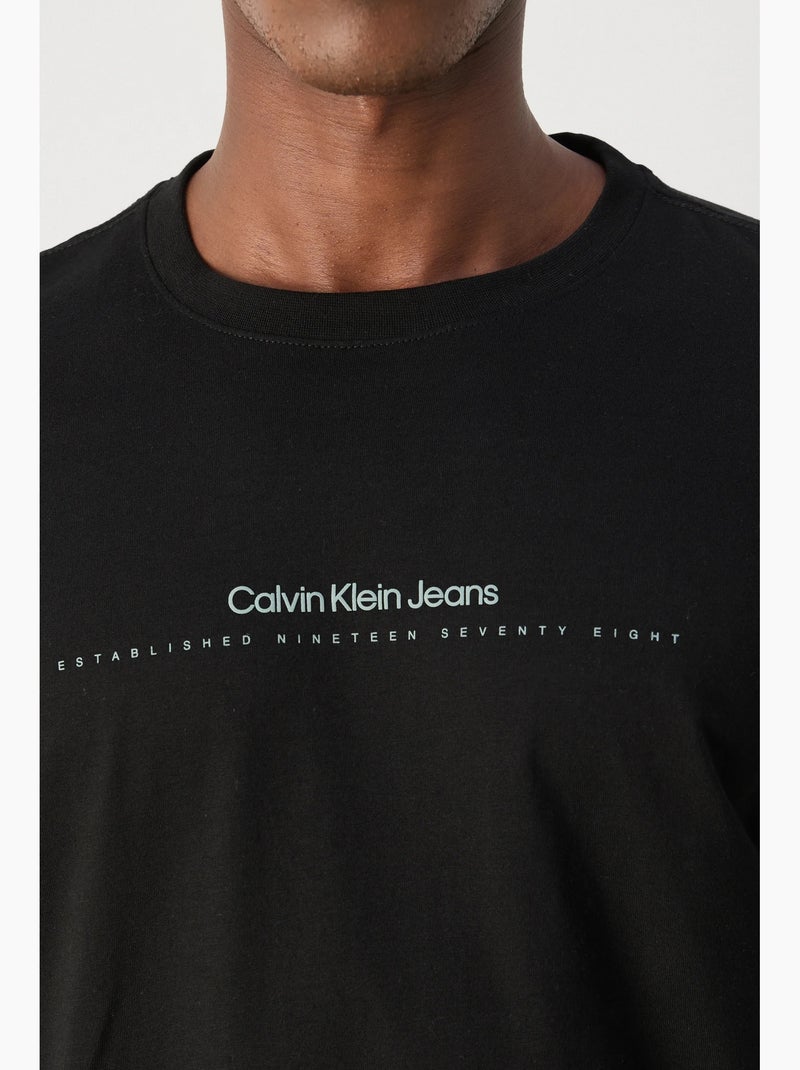 Tee Shirt Calvin Klein manches courtes Noir - Kiabi