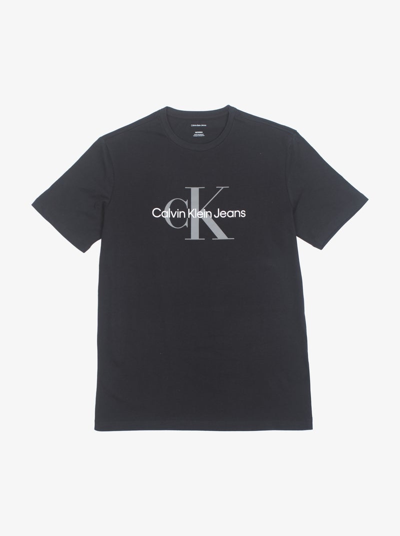 Tee Shirt Calvin Klein manches courtes Noir - Kiabi