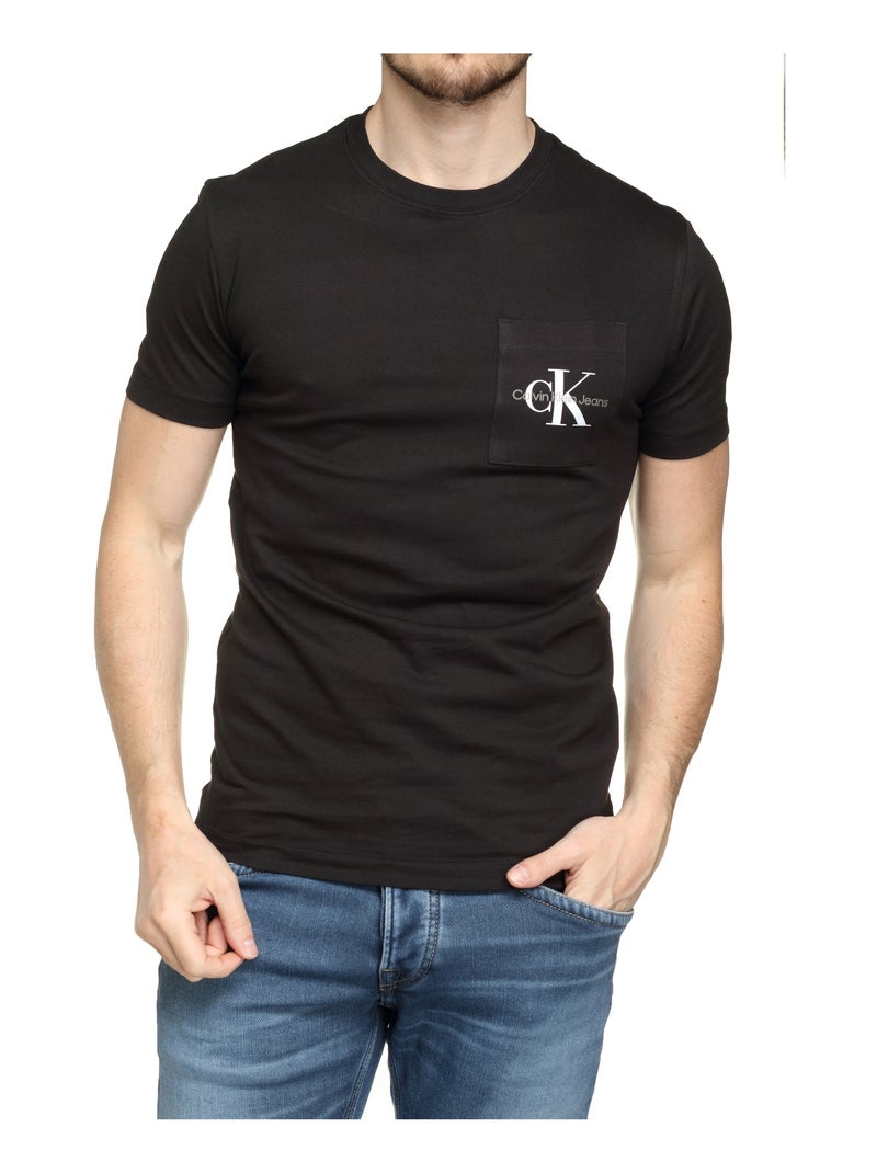 Tee Shirt Calvin Klein manches courtes Noir - Kiabi