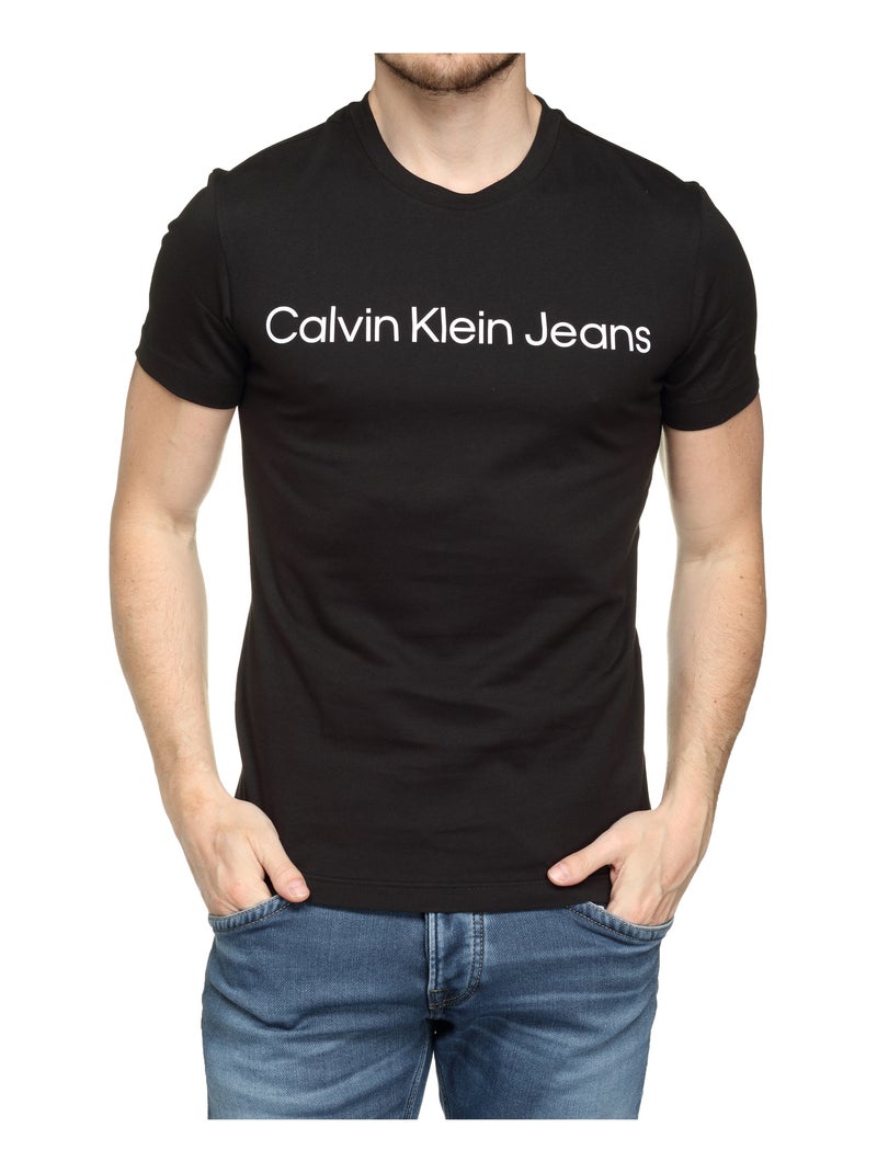 Tee Shirt Calvin Klein manches courtes Noir - Kiabi