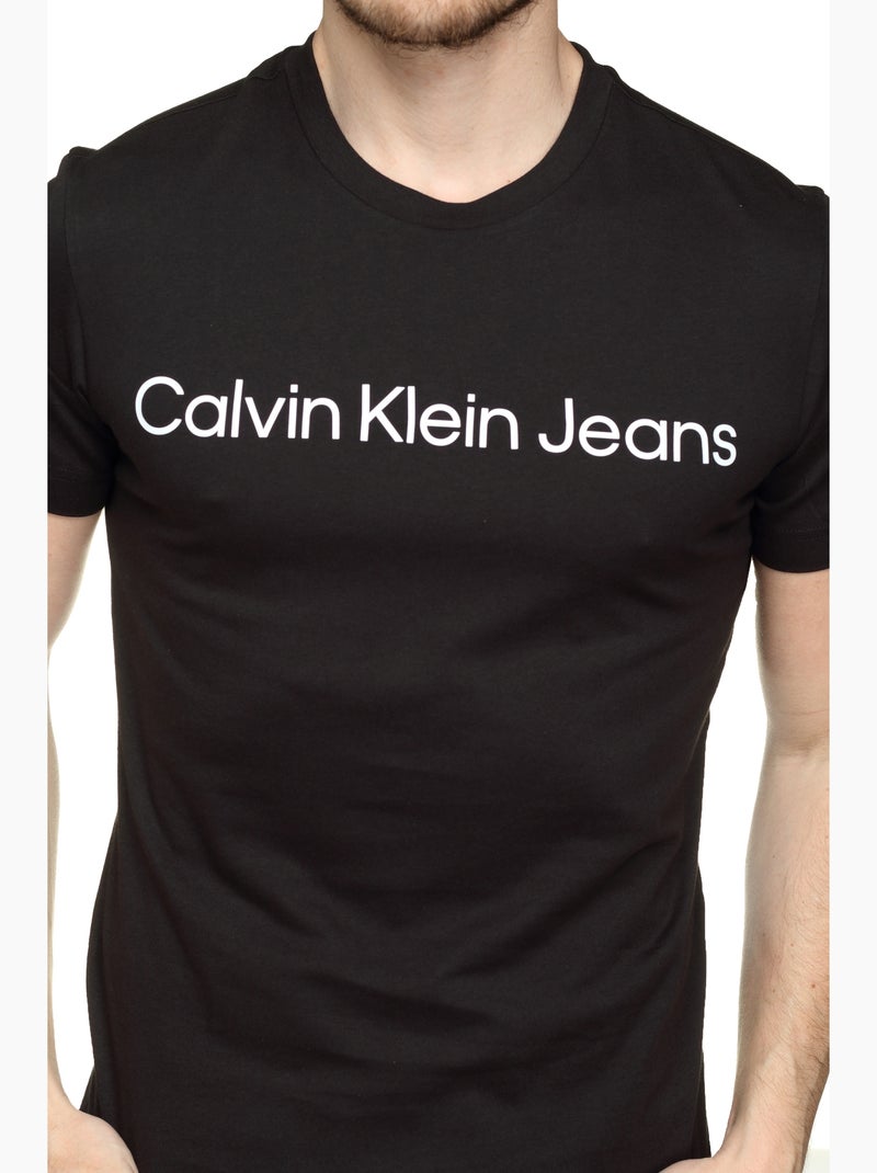 Tee Shirt Calvin Klein manches courtes Noir - Kiabi