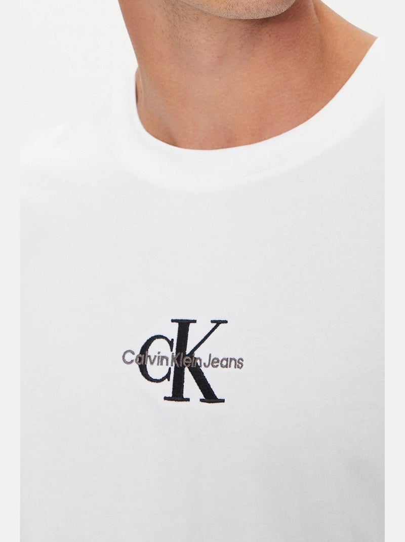 Tee Shirt Calvin Klein Monogram Blanc - Kiabi