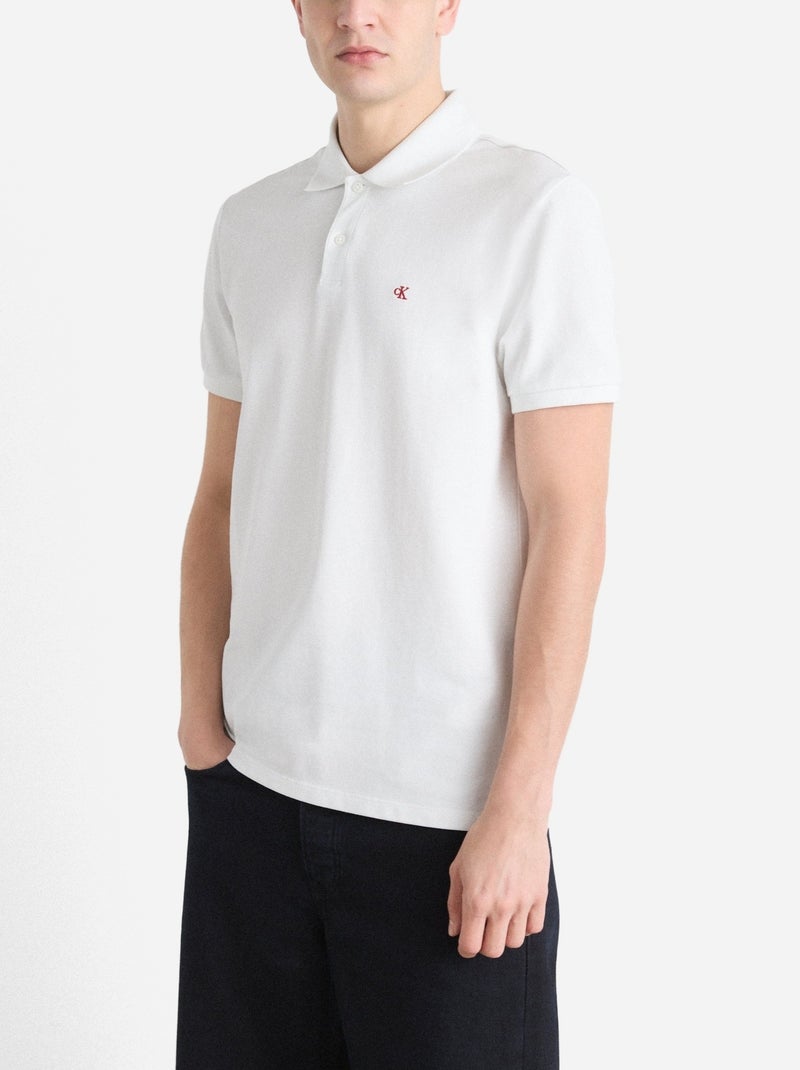 Tee Shirt Calvin Klein Monogram Blanc - Kiabi