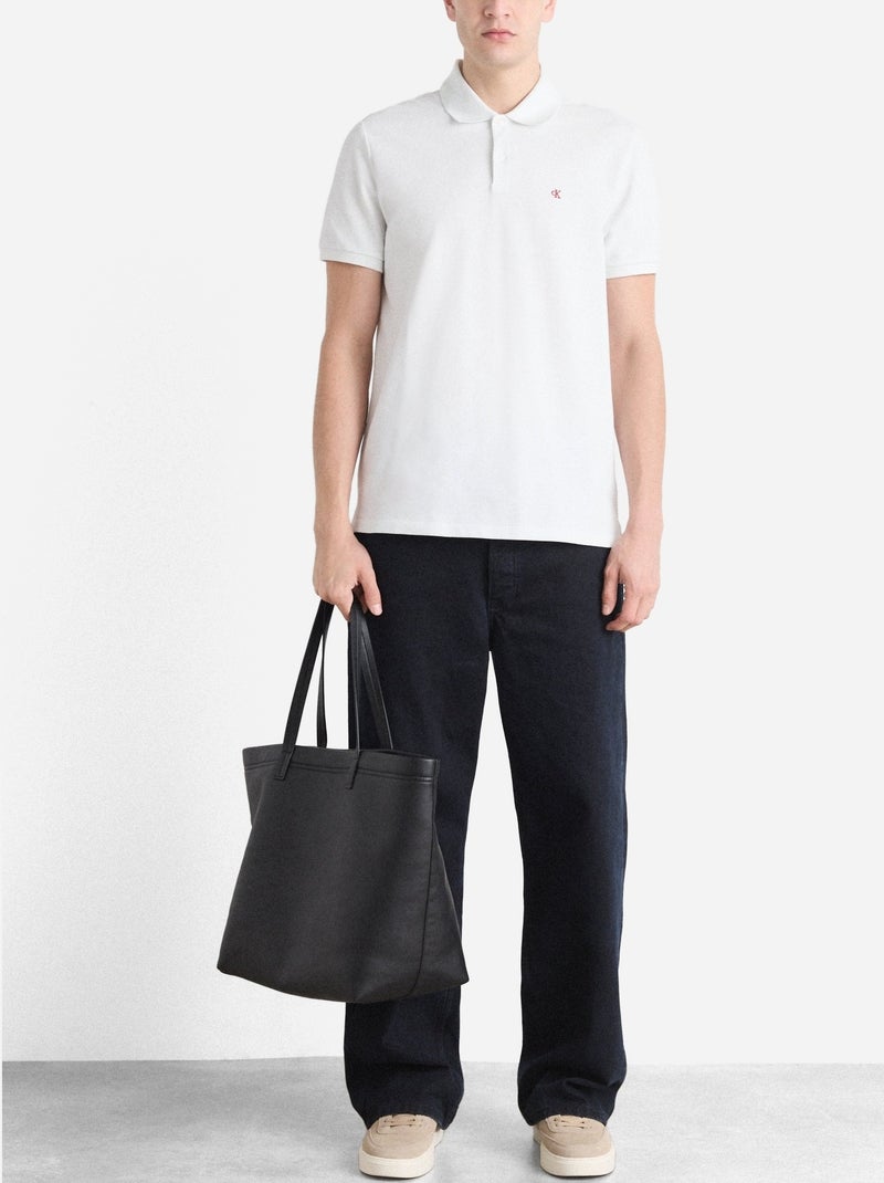 Tee Shirt Calvin Klein Monogram Blanc - Kiabi