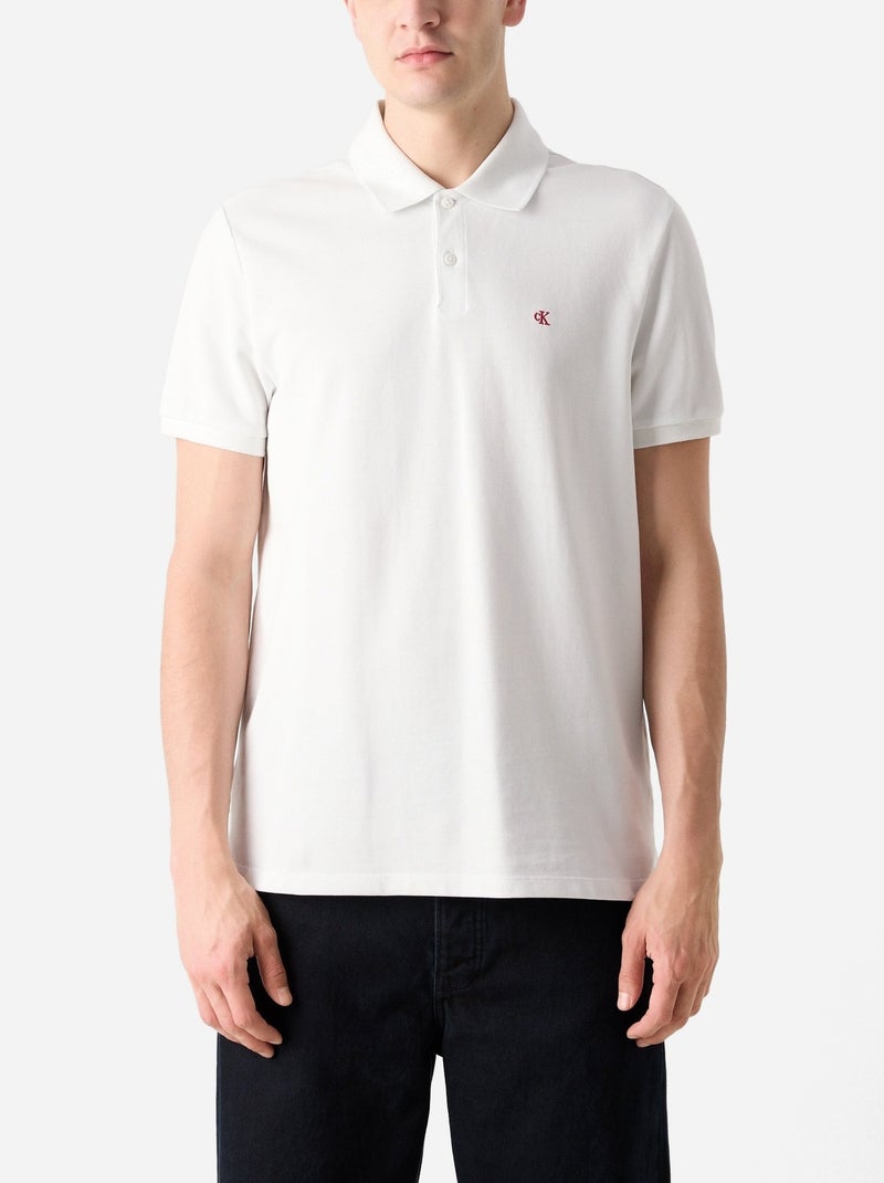 Tee Shirt Calvin Klein Monogram Blanc - Kiabi