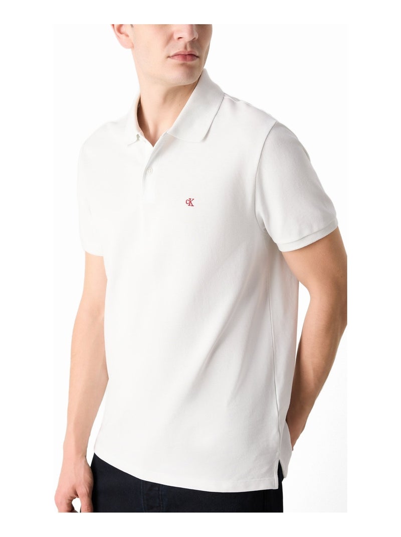 Tee Shirt Calvin Klein Monogram Blanc - Kiabi