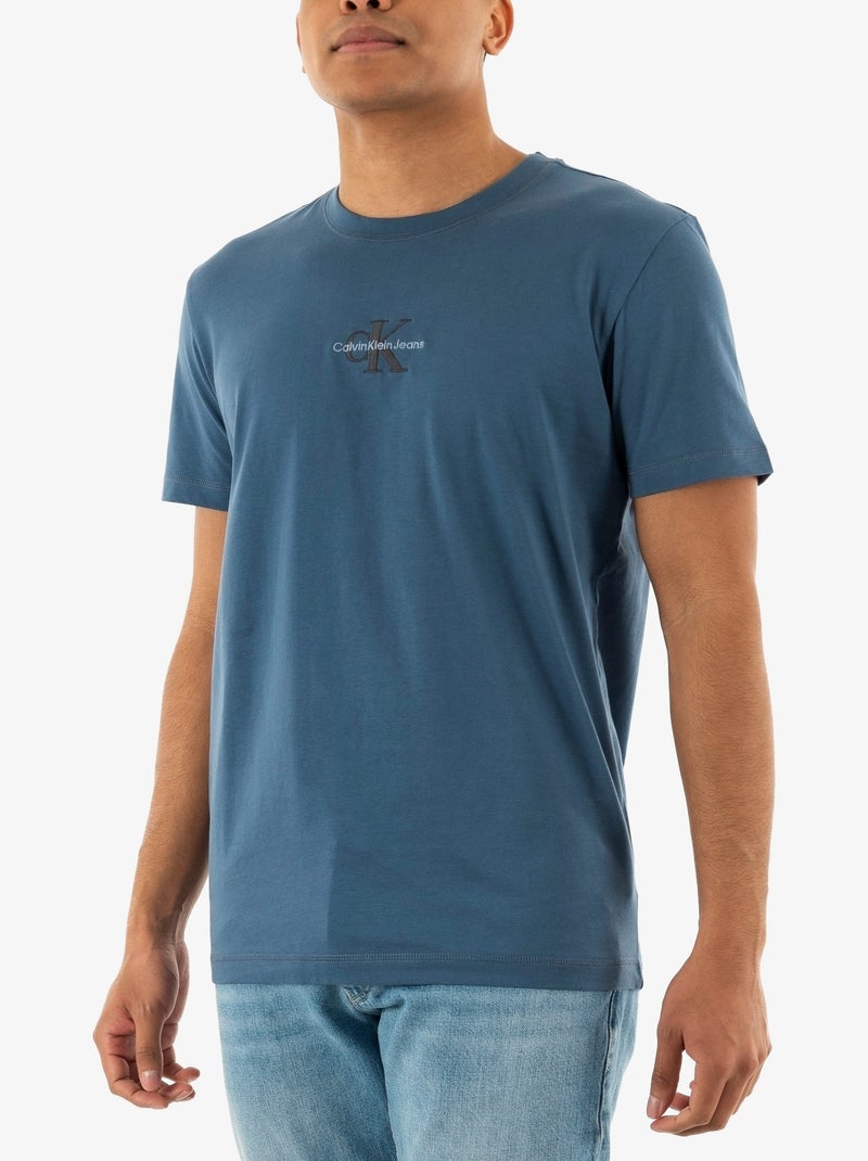 Tee Shirt Calvin Klein Monogram Indigo - Kiabi